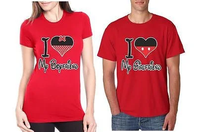 I Love My Boyfriend Love My Girlfriend  Couples T-Shirt