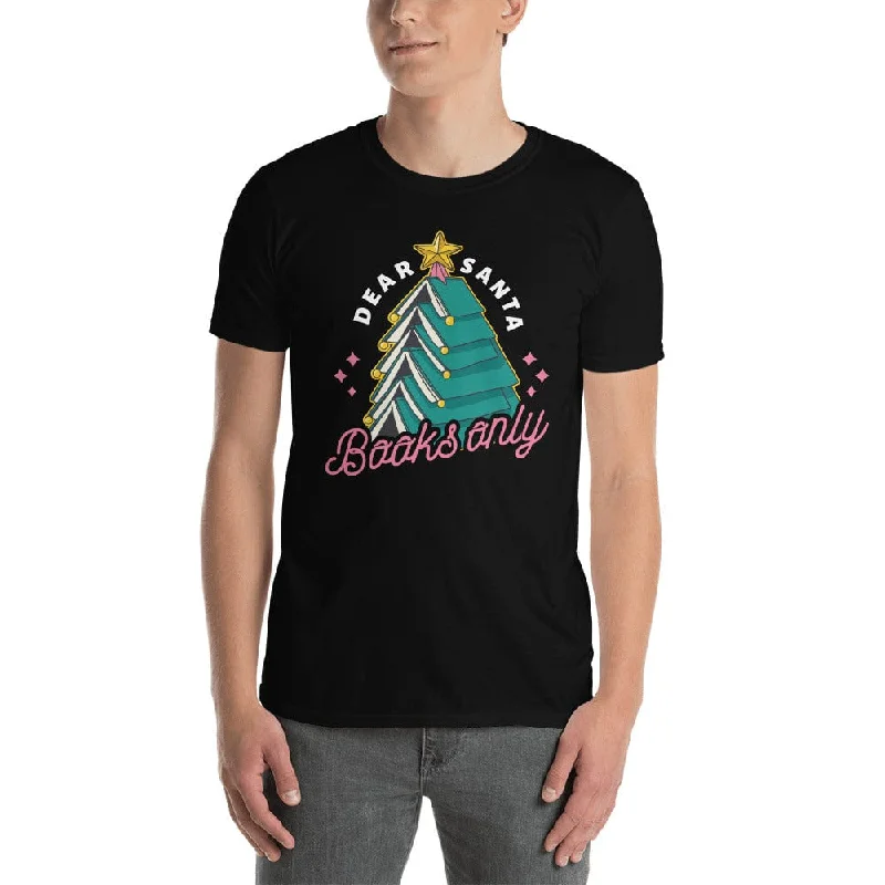 Dear Santa, Books only - Premium T-Shirt Houndstooth Herringbone Solid