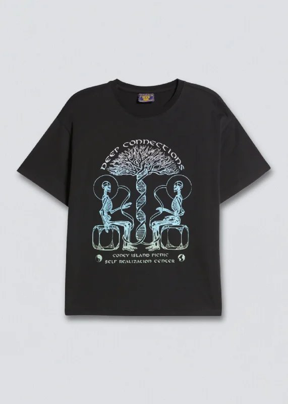Deep Connections Graphic Short Sleeve Boyfriend Tee Iron Safe Non-Iron Wrinkle Free