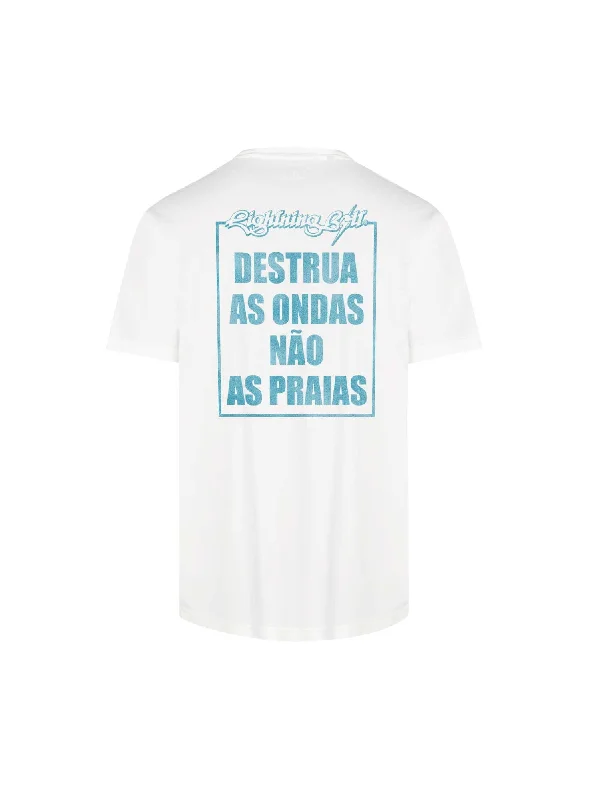 T-SHIRT REGULAR COM ESTAMPADO FRONTAL E COSTAS