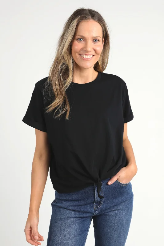 ELM KNOT S/S TEE - BLACK Terry Blend Velvet Blend Canvas Blend