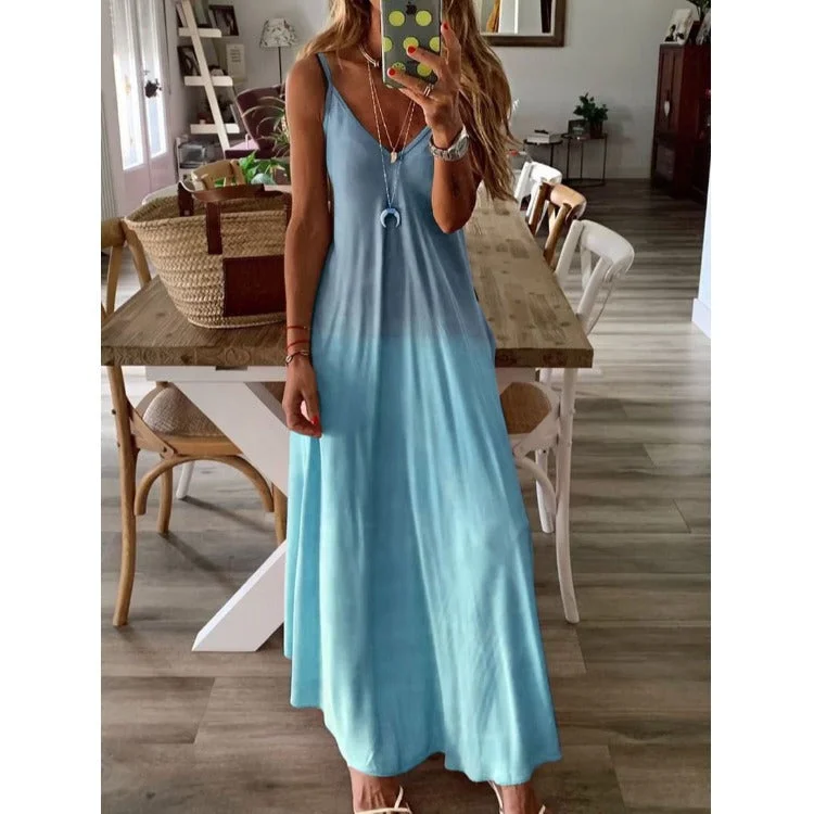 Empire Satin Maxi Dress - Aqua - FINAL SALE Cozy Cold-Shoulder Maxi Dress