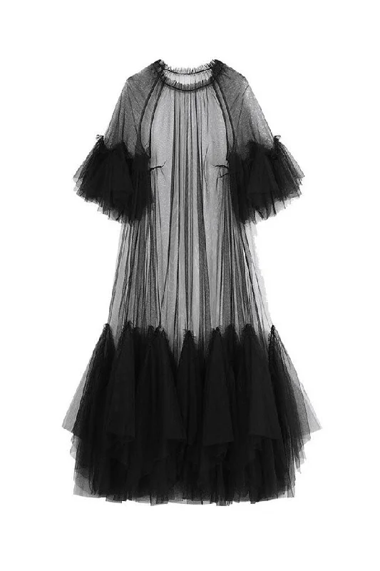 Floaty Ruffle Crew Neck Short Sleeve A Line Sheer Layer Tulle Maxi Dress Comfortable Cotton Maxi Dress Floaty Ruffle Crew Neck Short Sleeve A Line Sheer Layer Tulle Maxi Dress Comfortable Cotton Maxi Dress
