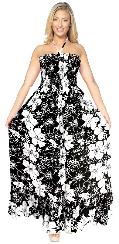 LA LEELA Long Maxi Floral Halter Neck Tube Maxi Dress For Women Beach Cocktail Party Casual Chic Boho Female Summer Sundress Cozy Open-Back Maxi Dress LA LEELA Long Maxi Floral Halter Neck Tube Maxi Dress For Women Beach Cocktail Party Casual Chic Boho Female Summer Sundress Cozy Open-Back Maxi Dress