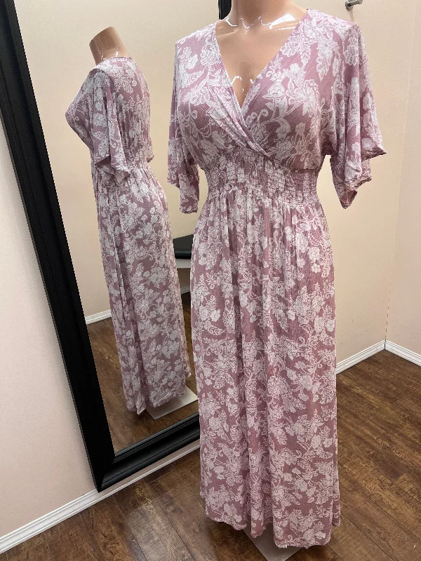 Floral Maxi Dress with Splits Elegant Velvet Maxi Dress