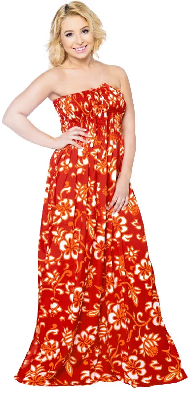 LA LEELA Long Maxi Floral Tube Maxi Dress For Women Beach Cocktail Party Casual Chic Boho Female Sundress Stylish Maxi Dress with Frills LA LEELA Long Maxi Floral Tube Maxi Dress For Women Beach Cocktail Party Casual Chic Boho Female Sundress Stylish Maxi Dress with Frills