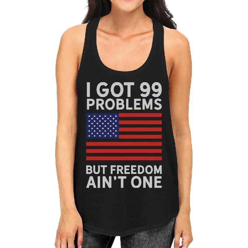 Freedom Ain't One Sleeveless Tee Rayon Fabric Velvet Fabric Corduroy Fabric