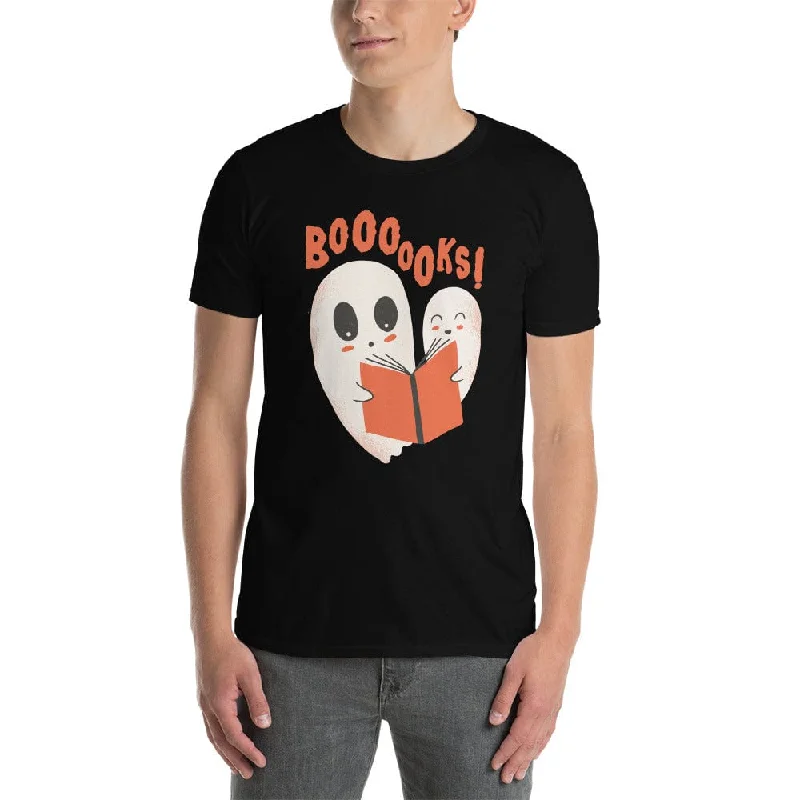 Ghosts with Boooooks - Premium T-Shirt Spandex Blend Rayon Blend Denim Blend