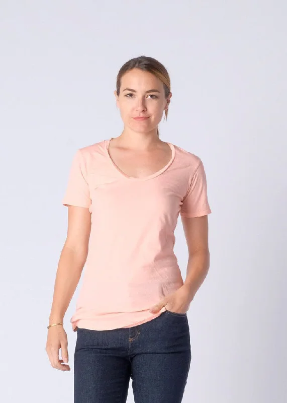 Brooklyn Denim Co. Organic Cotton Swoop Neck Tee - Hawaiian Salt