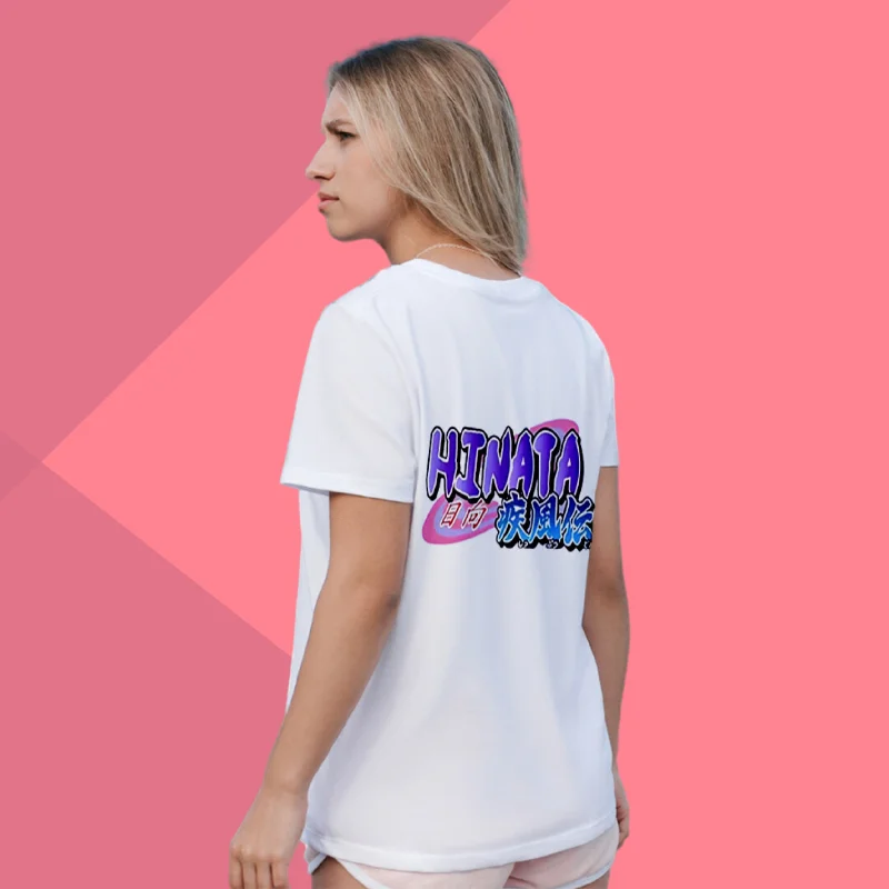 Hinata Hyuga Printed Women's White T-Shirt - Cute Anime T-Shirt Cotton Fabric Linen Fabric Terry Fabric Hinata Hyuga Printed Women's White T-Shirt - Cute Anime T-Shirt Cotton Fabric Linen Fabric Terry Fabric