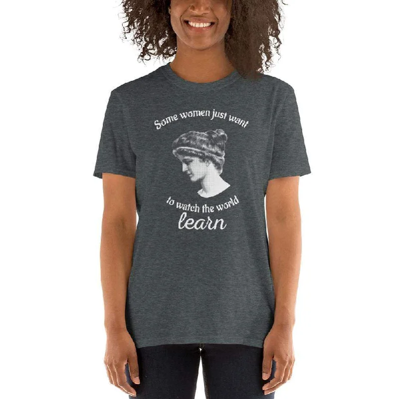 Hypatia - Some Women Just Want To Watch The World Learn - Premium T-Shirt Boxy Fit Fitted Loose Hypatia - Some Women Just Want To Watch The World Learn - Premium T-Shirt Boxy Fit Fitted Loose