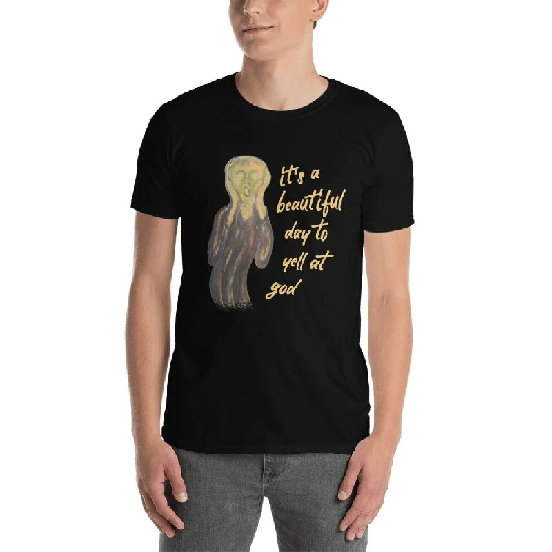 It's a beautiful day to yell at god - Premium T-Shirt Rayon Fabric Velvet Fabric Corduroy Fabric It's a beautiful day to yell at god - Premium T-Shirt Rayon Fabric Velvet Fabric Corduroy Fabric