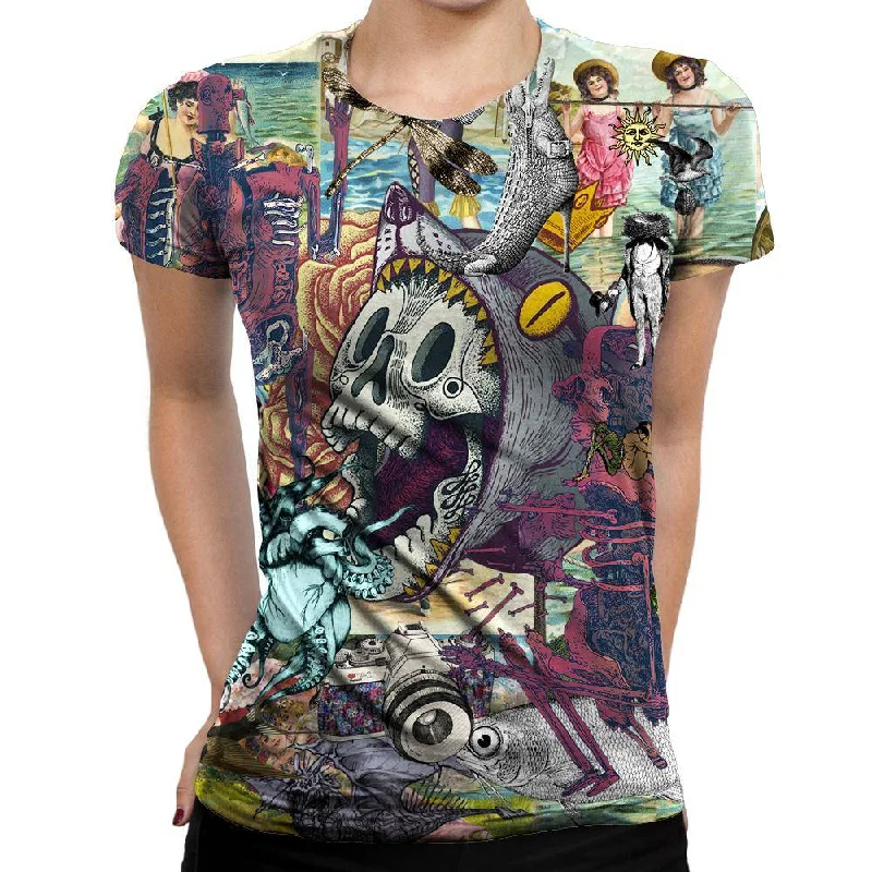 It's Easy To Die Womens T-Shirt Layered Multi-layer Single Layer