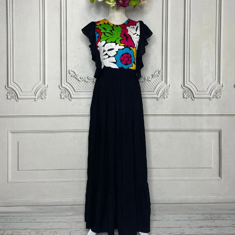 Jalapa Butterfly Sleeve Maxi Dress Trendy V-Neck Maxi Dress