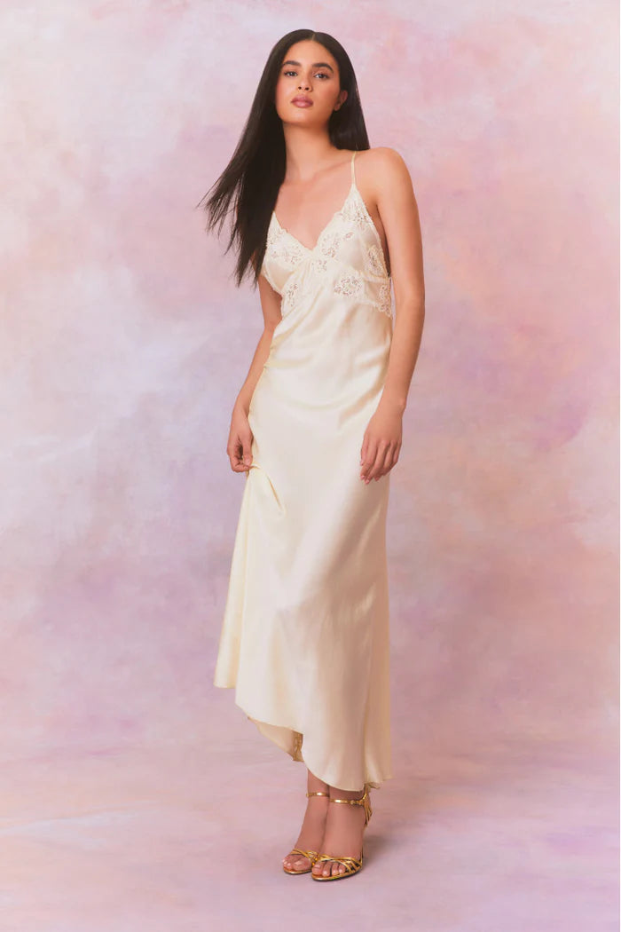 Kesslyn Slip Maxi Dress Elegant Maxi Dress with Lace