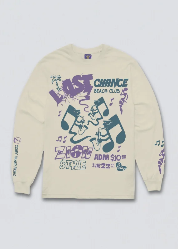 Last Chance Long Sleeve Boyfriend Tee Real Fur Shearling Chenille
