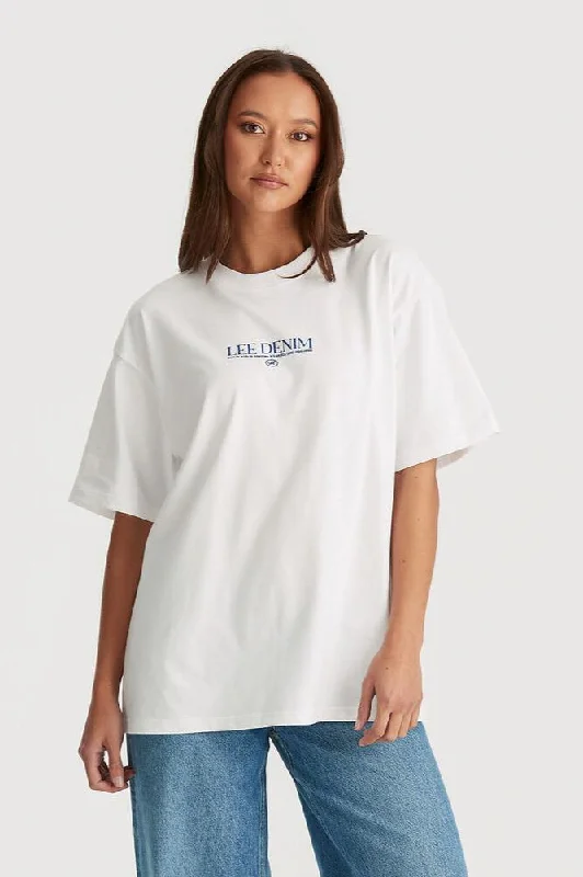 LEE CITYSCAPE BAGGY TEE - OPTIC WHITE Casual Formal Business