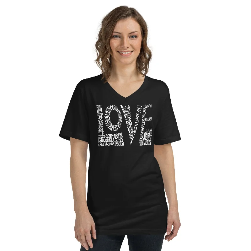 LOVE - Unisex Short Sleeve V-Neck T-Shirt