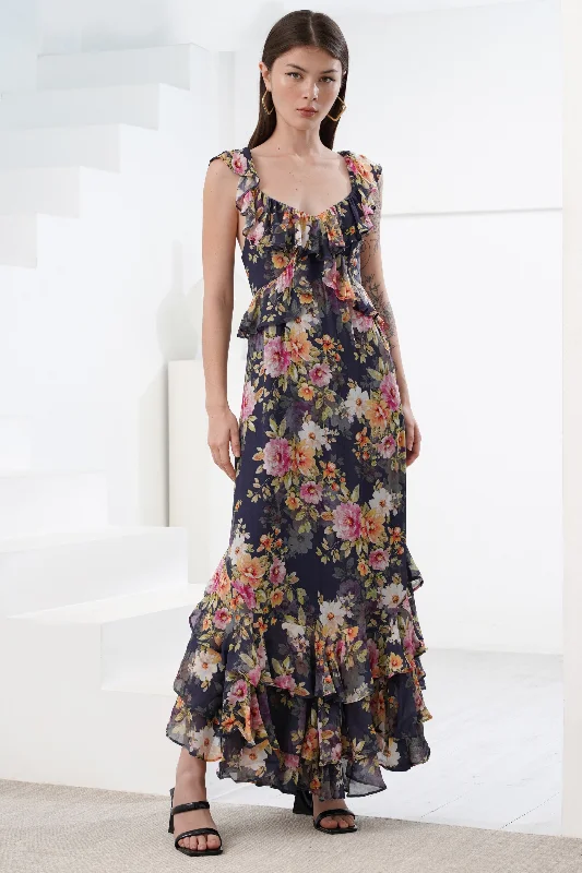 MARZENA MAXI DRESS Comfortable Ruffle Maxi Dress