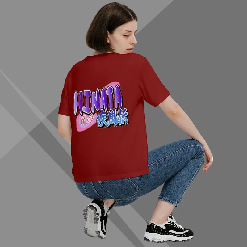 Hinata Hyuga Printed Women's Maroon T-Shirt - Cute Anime T-Shirt Plaid T-Shirt Polka Dot Checkered Hinata Hyuga Printed Women's Maroon T-Shirt - Cute Anime T-Shirt Plaid T-Shirt Polka Dot Checkered