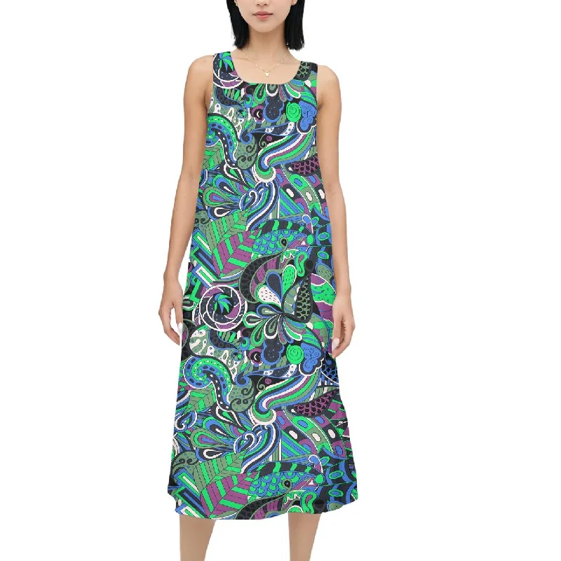 Nela Sleeveless Maxi Dress Classic A-Line Maxi Dress