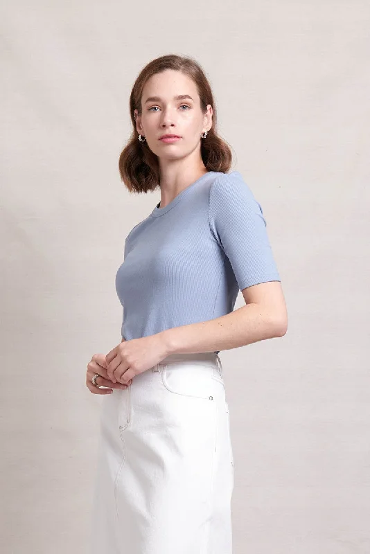 NERIS NOAH TEE - ASHLEY Collared T-Shirt Boat Neck A-Line
