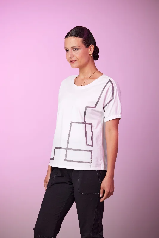 NEWPORT SATELLITE TEE - WHITE Thin T-Shirt Open Front Quick Dry