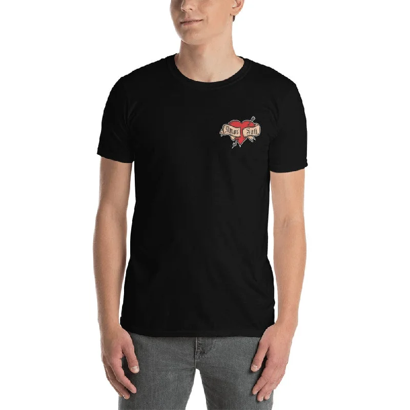 Nietzsche Fatalism Amor Fati Tattoo Heart - Faux Pocket - Premium T-Shirt Solid Color Striped Floral Nietzsche Fatalism Amor Fati Tattoo Heart - Faux Pocket - Premium T-Shirt Solid Color Striped Floral