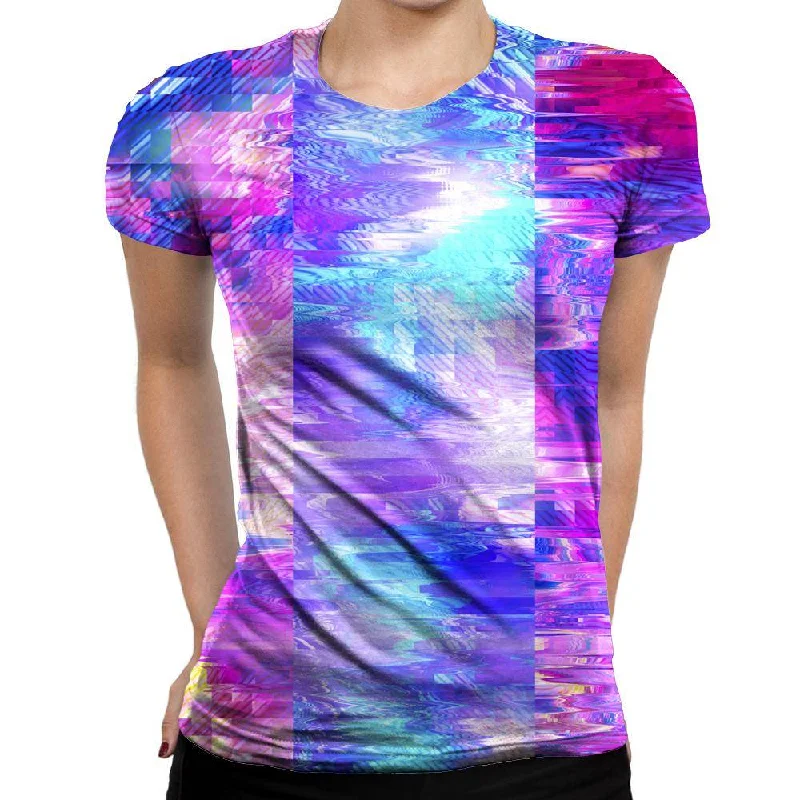Pretty Lights Womens T-Shirt Wool Fabric Cashmere Fabric Tweed Fabric