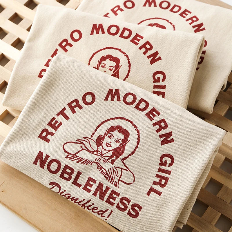 Retro Modern Girl Western T-Shirt Cozy Warm Stylish