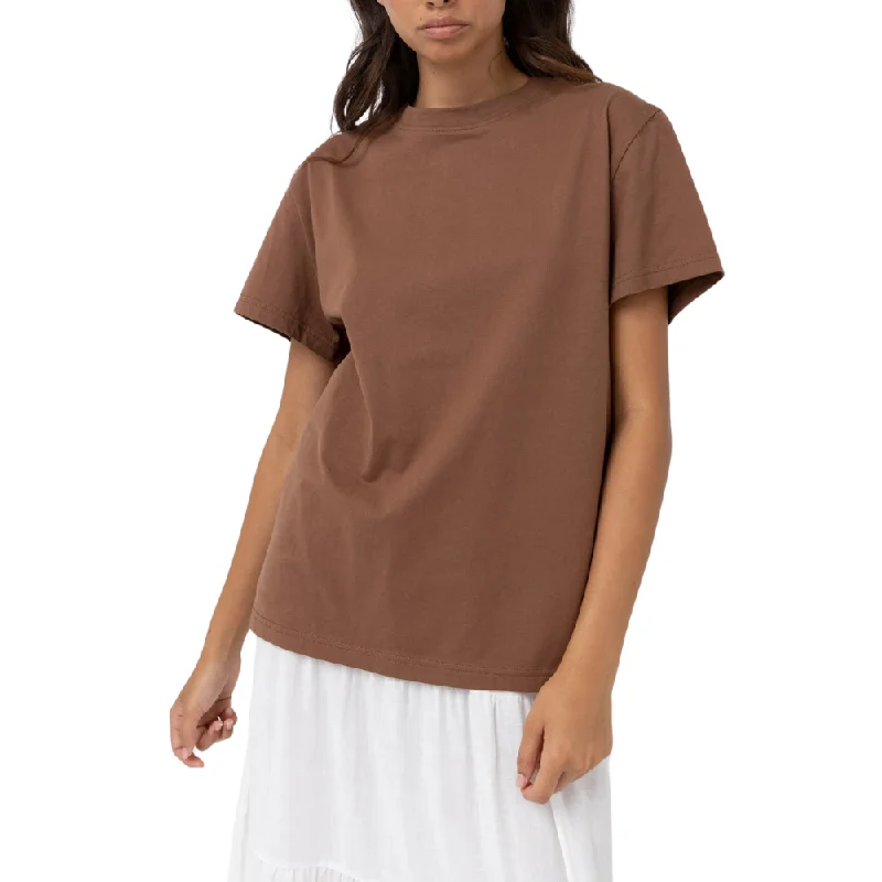 Womens Classic Band T-shirt Chocolate