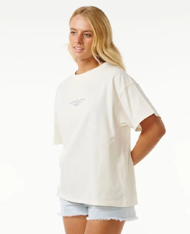 Rip Curl Arcadia Heritage Tee - Sum24 Collared T-Shirt Boat Neck A-Line