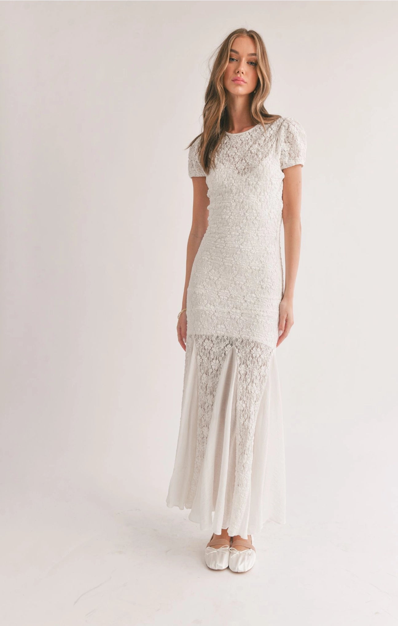 Sage the Label Quiet Light Godet Flare Maxi Dress Fashionable Chiffon Maxi Dress
