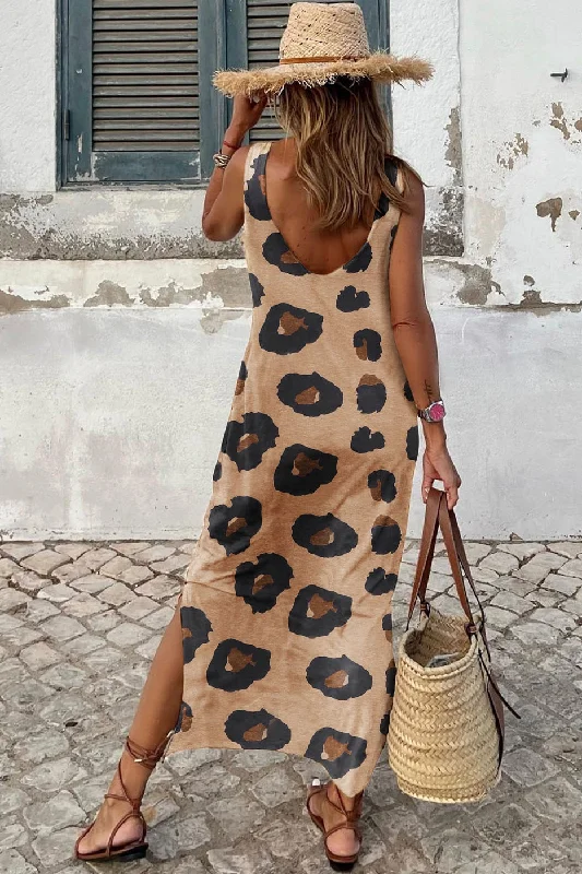 Sassy Leopard Maxi Dress