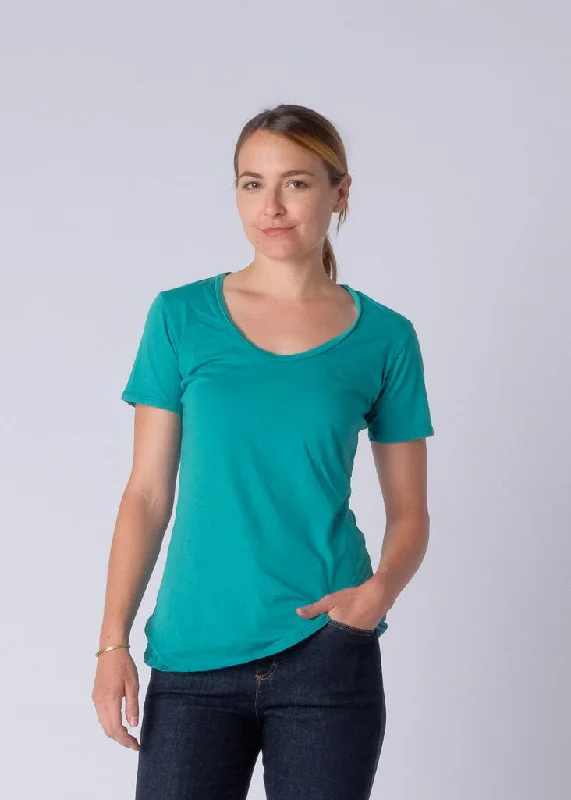 Brooklyn Denim Co. Organic Cotton Swoop Neck Tee - Shima