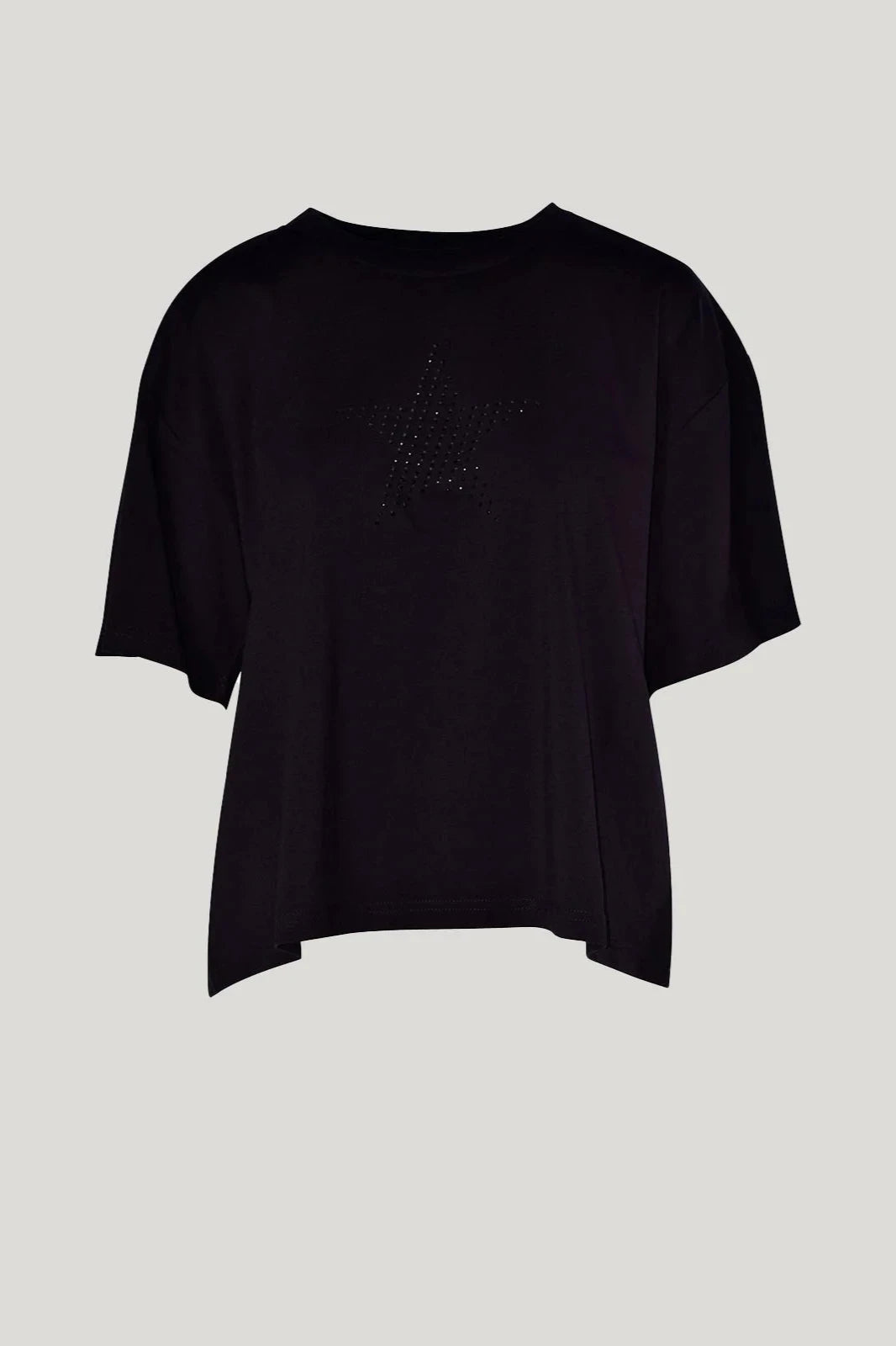 SILLS FERNANDA STAR TEE - BLACK Fleece Fabric Down Fabric Feather Fabric