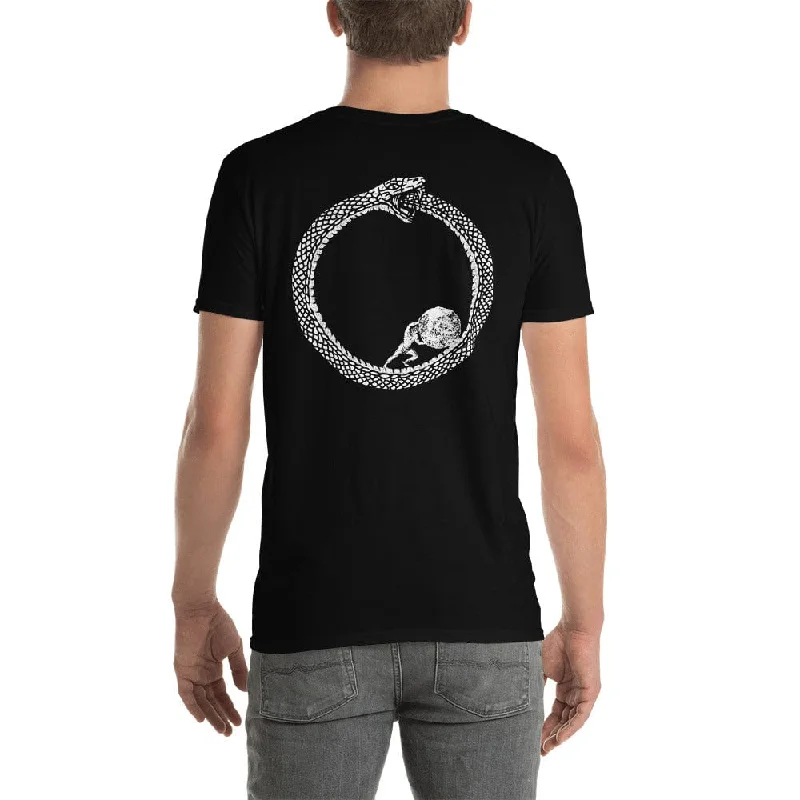 Sisyphus in Ouroboros / Back Print - Premium T-Shirt Modern Contemporary Chic