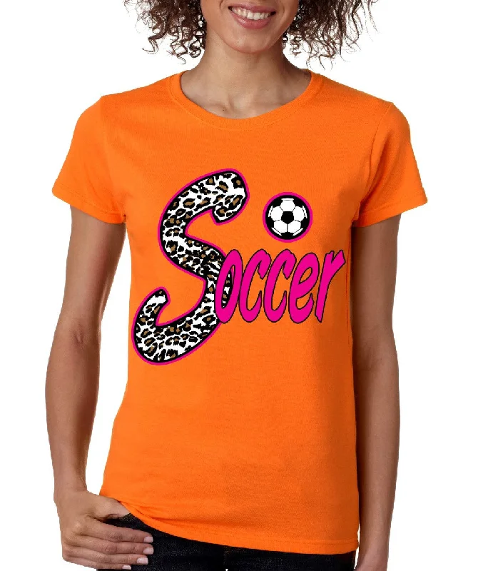 Soccer White Leopard women's T-Shirts