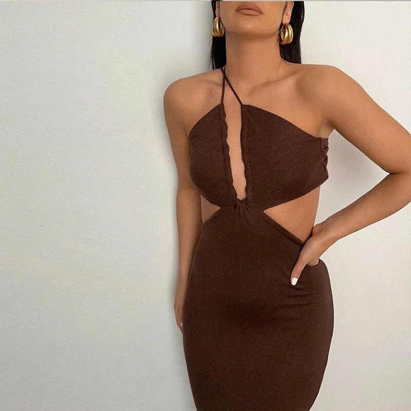 BerriesJam - 2024 Spaghetti Strap Bandage Wrap Backless Maxi Dress Fashionable Chiffon Maxi Dress BerriesJam - 2024 Spaghetti Strap Bandage Wrap Backless Maxi Dress Fashionable Chiffon Maxi Dress