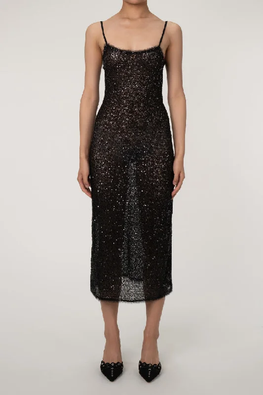 Sparkly Sequin Frayed Square Neck Spaghetti Strap Evening Slip Maxi Dress Trendy Ruffled Maxi Dress Sparkly Sequin Frayed Square Neck Spaghetti Strap Evening Slip Maxi Dress Trendy Ruffled Maxi Dress