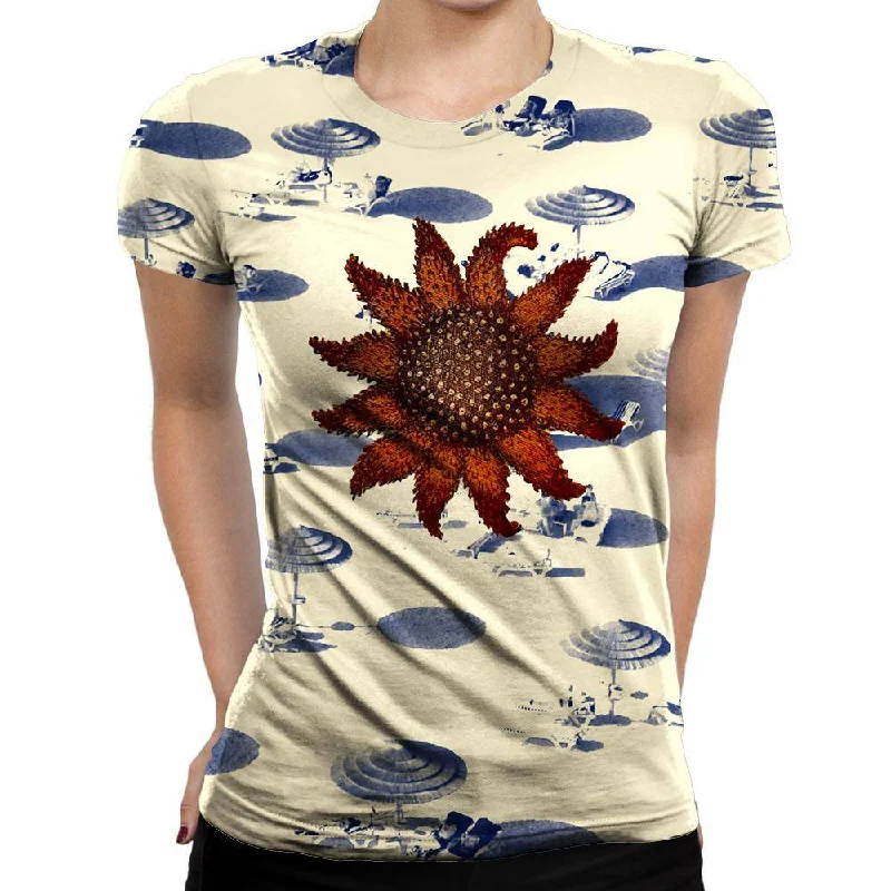 Sun Star Womens T-Shirt Cashmere Blend Cotton Blend Poly Blend