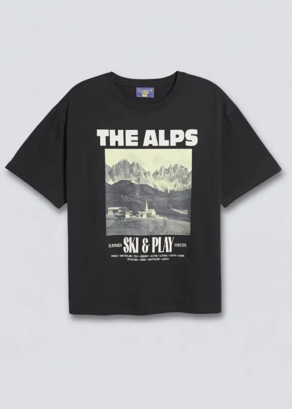 The Alps Graphic T-Shirt Chenille Blend Fleece Blend Nylon Blend