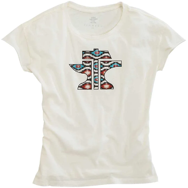 Tin Haul Women's Logo Graphic T-Shirt Ribbed T-Shirt High Neck Heavyweight