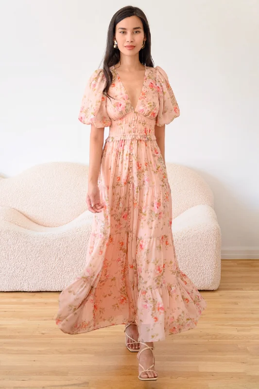 VIVA MAXI DRESS Stylish Pleated A-Line Maxi Dress