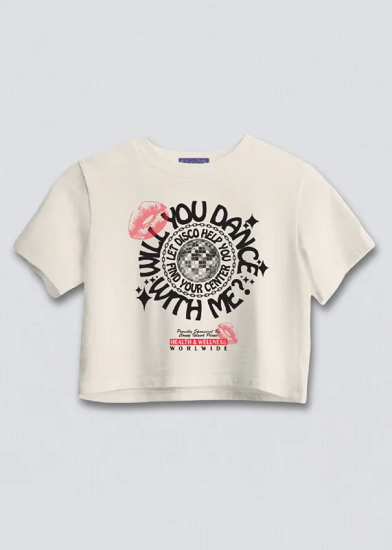 Will You Dance with Me Puff Print Cropped Boxy Tee Chenille Blend Fleece Blend Nylon Blend Will You Dance with Me Puff Print Cropped Boxy Tee Chenille Blend Fleece Blend Nylon Blend