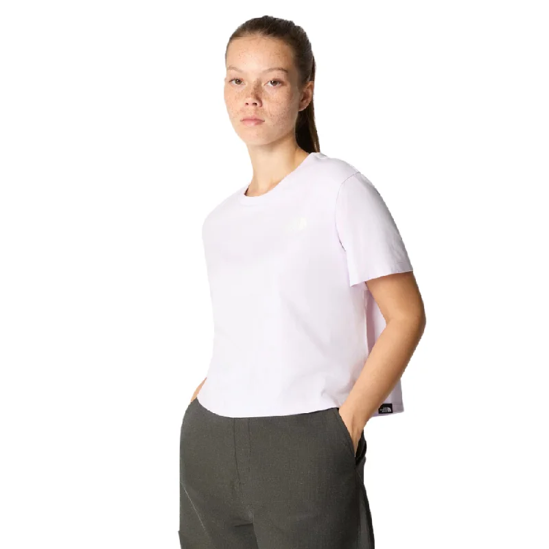 Womens Cropped Simple Dome T-shirt Icy Lilac