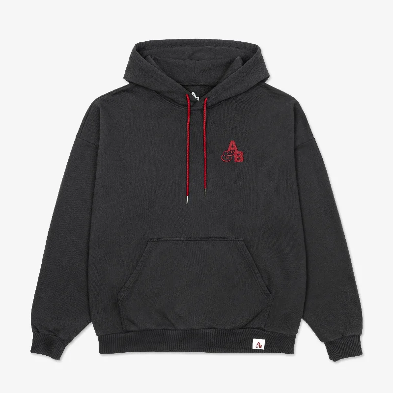 Above & Beyond Charcoal Hoodie Hoodie with Mesh Breathable Sporty