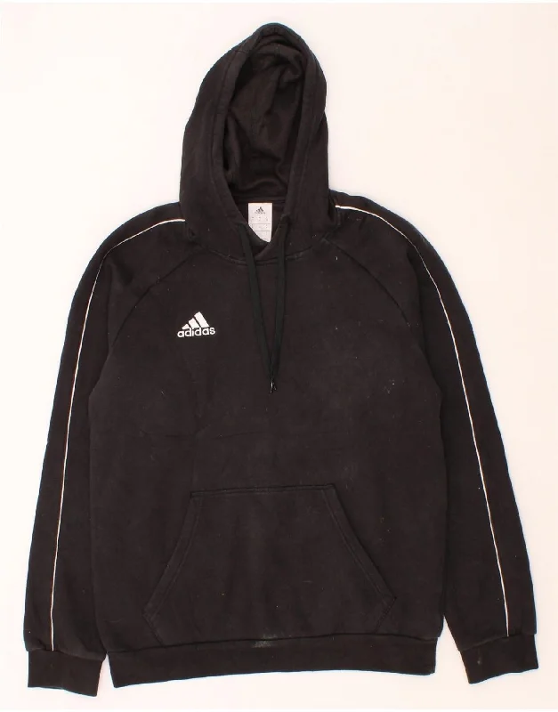 ADIDAS Mens Hoodie Jumper Medium Black Cotton Hoodie with Elastic Waist Stretchable Comfortable ADIDAS Mens Hoodie Jumper Medium Black Cotton Hoodie with Elastic Waist Stretchable Comfortable