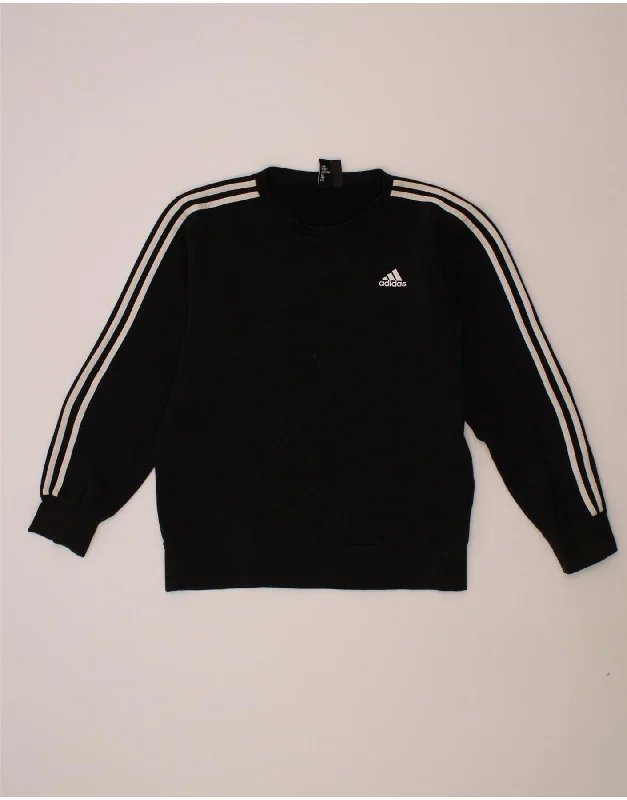 ADIDAS Mens Sweatshirt Jumper Medium Black Cotton Hoodie with Hem Drawcord Adjustable Customizable ADIDAS Mens Sweatshirt Jumper Medium Black Cotton Hoodie with Hem Drawcord Adjustable Customizable