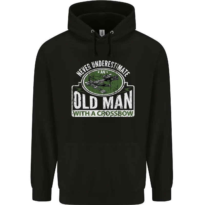 An Old Man With a Crossbow Funny Mens 80% Cotton Hoodie